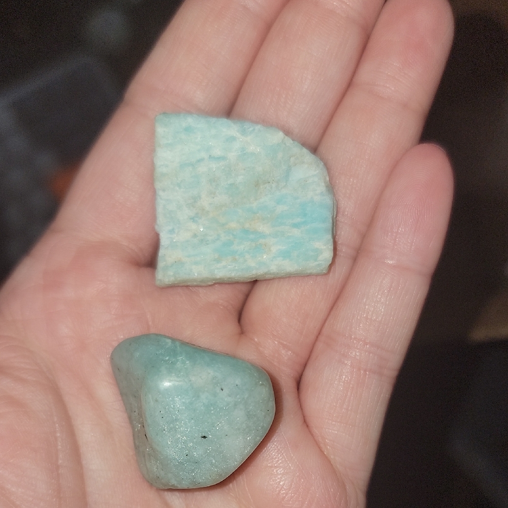 Amazonite Tumble & Raw Specimen